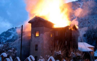 Brand in historischem Wohnhaus in Mörel